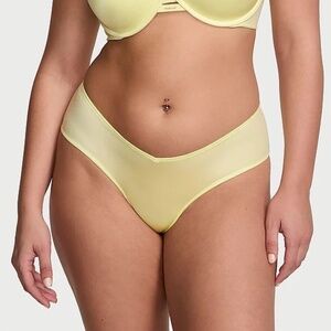 Victoria's Secret Very Sexy Strappy Back High-Leg Cheeky Panty Yellow Small NEW